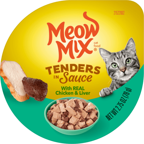 Meow Mix Tenders In Sauce With Real Chicken & Liver